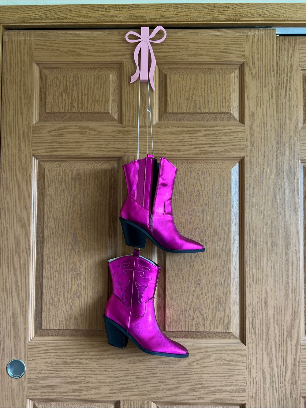 torrid Metallic Fuchsia Western Ankle Boots